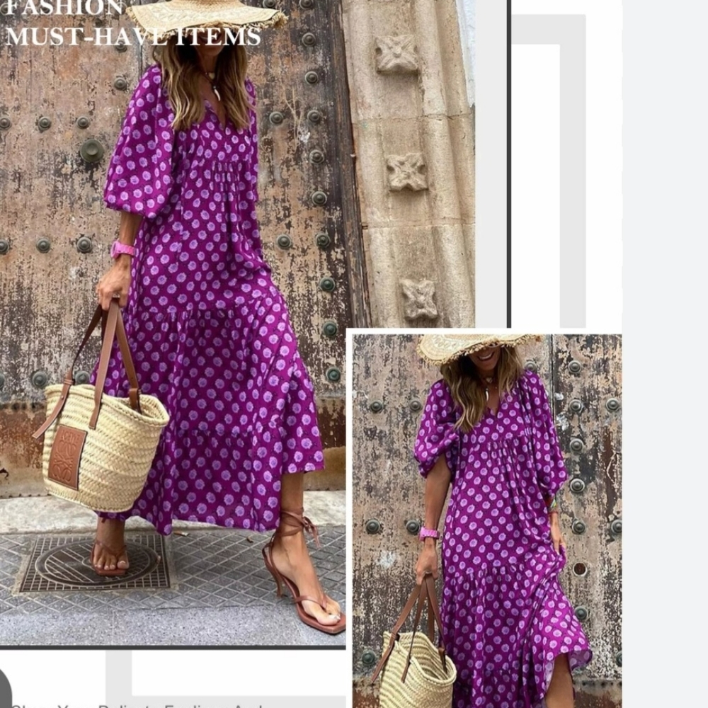 NWOT Beautiful purple summer dress from Adore - Picture 4 of 9